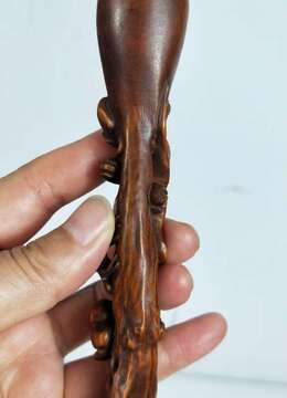 黄杨木茶铲，做工精细，包浆浓厚完整无暇，尺寸如图